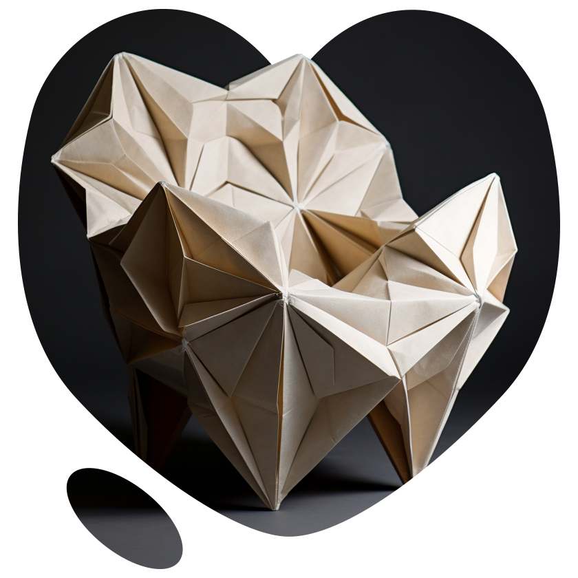 Serce z origami – ikona symbolizująca terapie psychologiczną